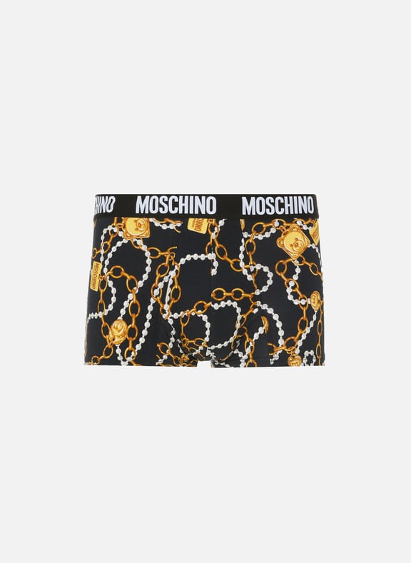 Boxer en coton mélangé Blanc by MOSCHINO MOSCHINO Boxer en coton mélangé Blanc