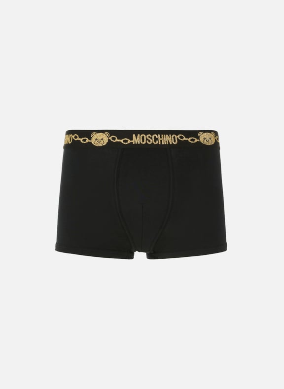 Boxer en coton mélangé Noir by MOSCHINO MOSCHINO Boxer en coton mélangé Noir