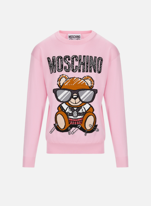 Printed cotton sweater RoseMOSCHINO 
