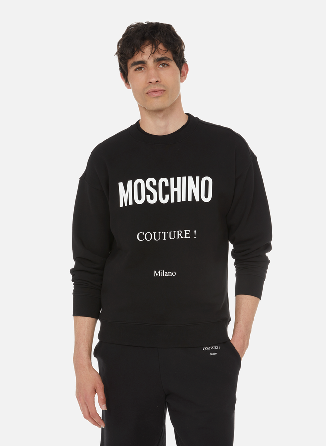 Sweatshirt à imprimé en coton MOSCHINO