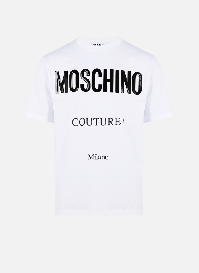 T-shirt à logo en coton MOSCHINO