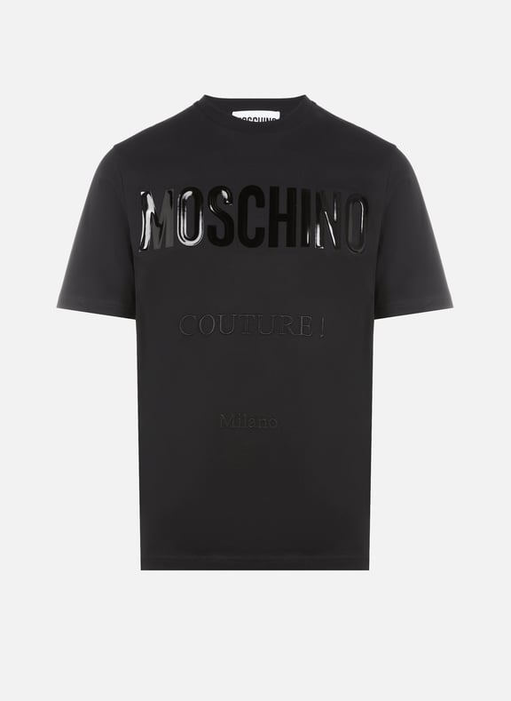 T-shirt à logo en coton Noir by MOSCHINO MOSCHINO T-shirt à logo en coton Noir