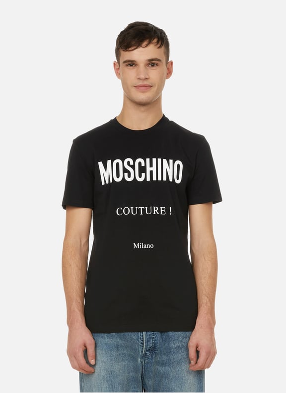 T-shirt à logo en coton Noir by MOSCHINO MOSCHINO T-shirt à logo en coton Noir