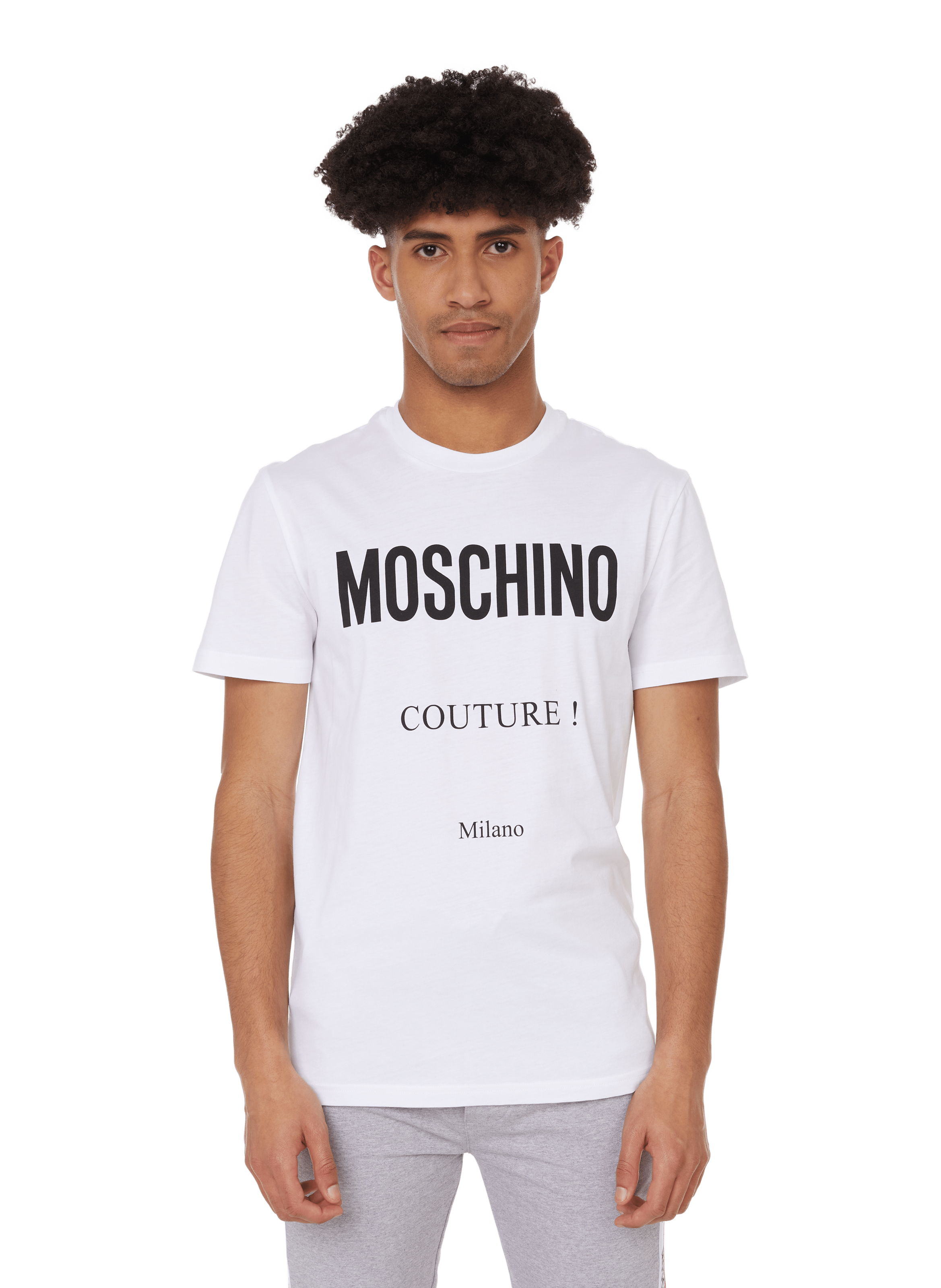 Homme T-shirts T-shirts Moschino Coton Moschino pour homme en coloris Blanc T-shirt à logo en coton 