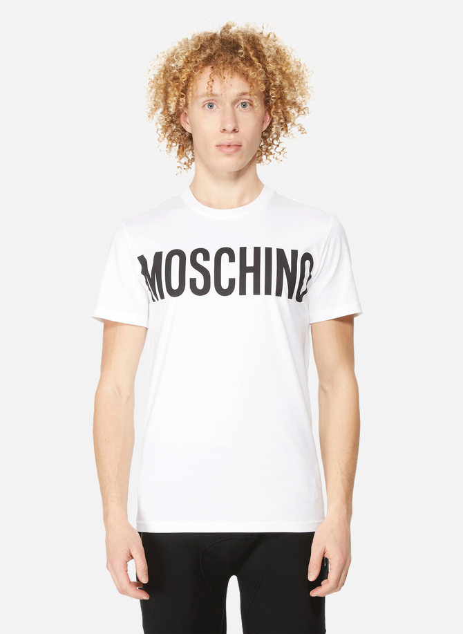 T-shirt impression logo en jersey de coton MOSCHINO