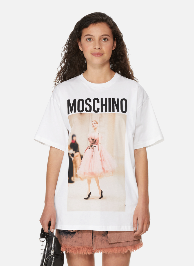 T-shirt imprimé en coton MOSCHINO