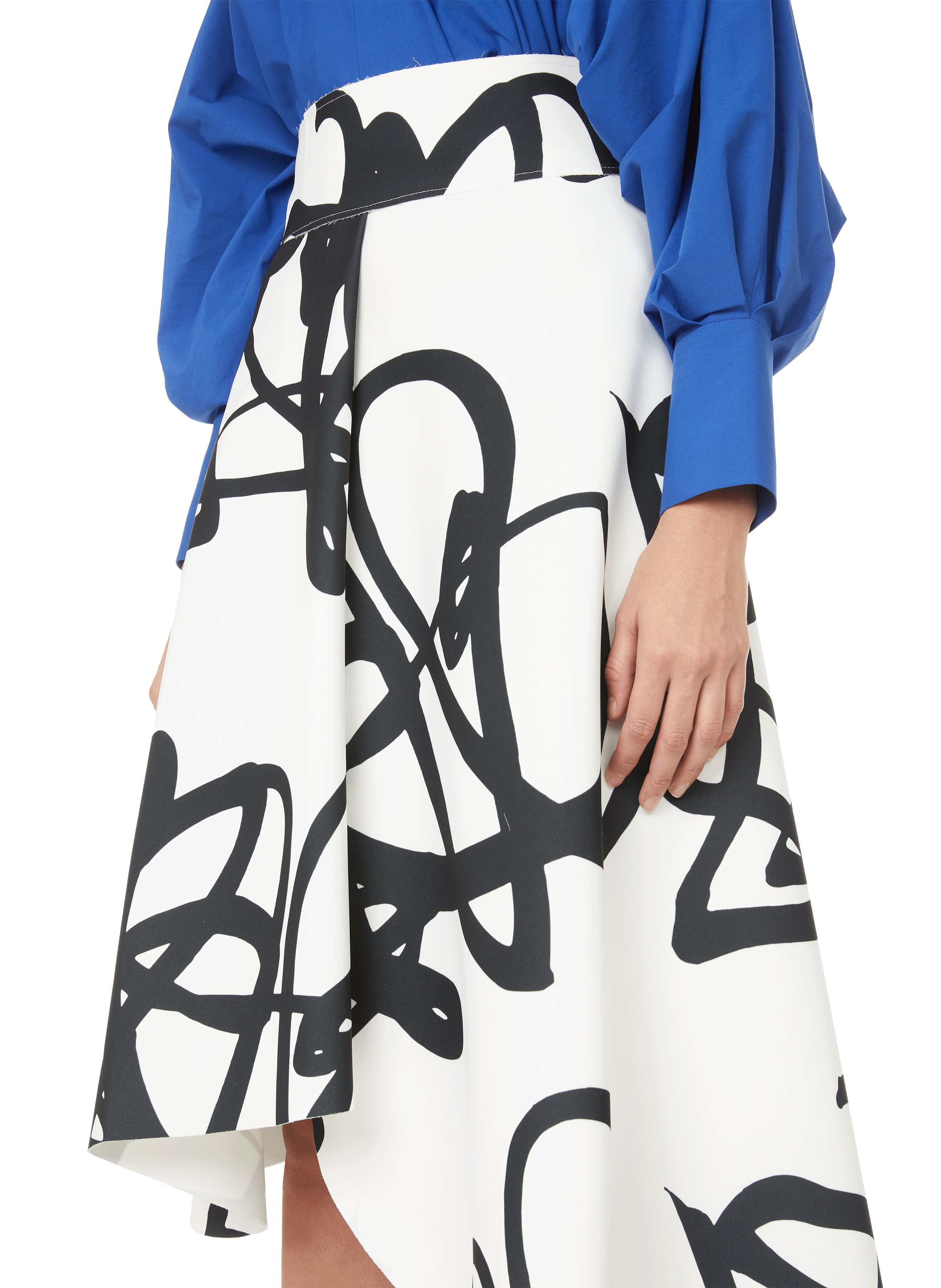 Jupe Asymétrique Femme Lili Mercredi - Taille 36/38, Marron Foncé, Coton/polyamide, Occasion