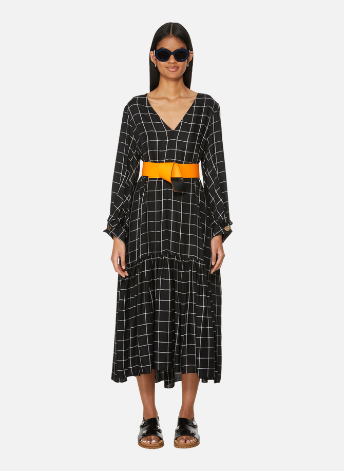 Checked dress with ruffle MOTHER OF PEARL