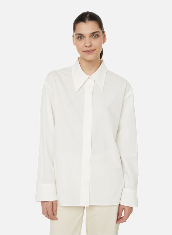 Chemise en popeline de coton Blanc by MUSEE MUSEE Chemise en popeline de coton Blanc