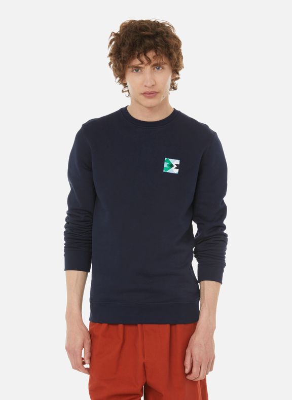 MWORKS Sweatshirt en coton organique Bleu