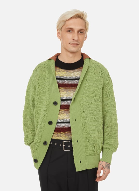 Cardigan en maille Vert by NAMACHEKO NAMACHEKO Cardigan en maille Vert