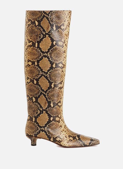 Pippa-Stiefel aus Leder mit Reptilienprägung MehrfarbigNANUSHKA 