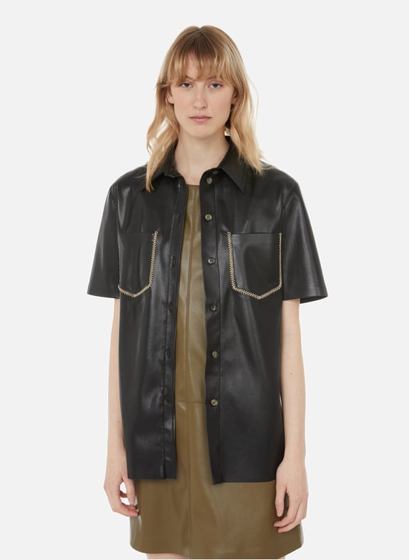Chemise Mayra Noir by NANUSHKA NANUSHKA Chemise Mayra Noir
