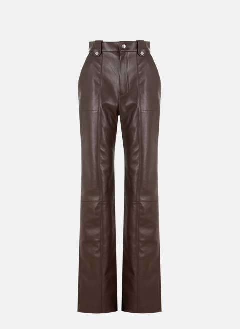 Zelda pants in recycled leather BrownNANUSHKA 