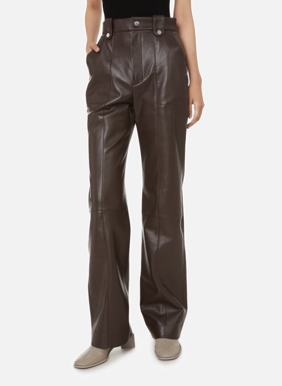 Pantalon Zelda en cuir recyclé Marron by NANUSHKA NANUSHKA Pantalon Zelda en cuir recyclé Marron