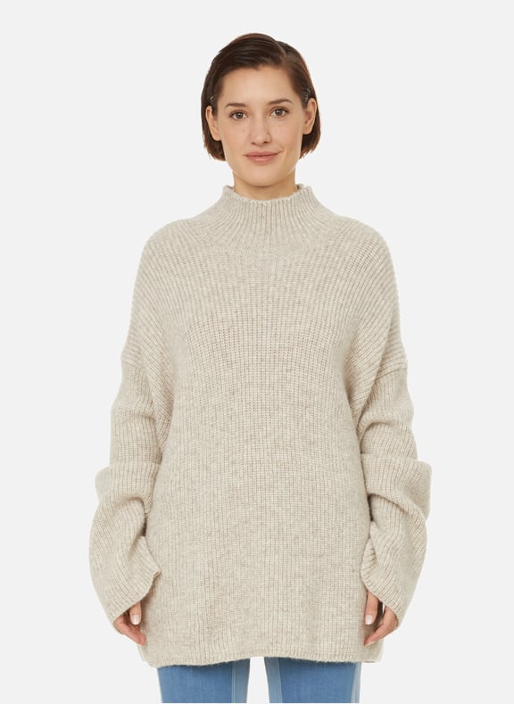 Pull Yana en laine mélangée Beige by NANUSHKA NANUSHKA Pull Yana en laine mélangée Beige