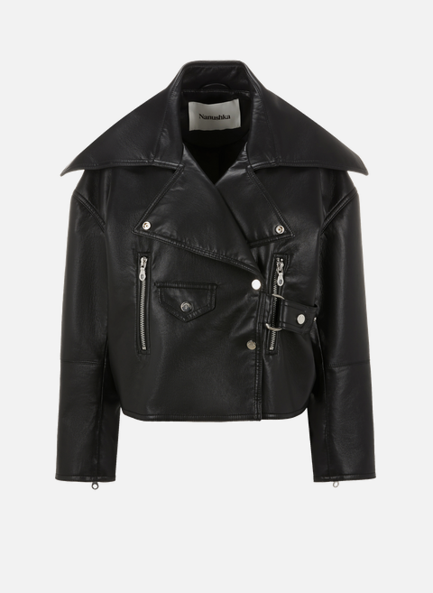 Recycled leather jacket BlackNANUSHKA 