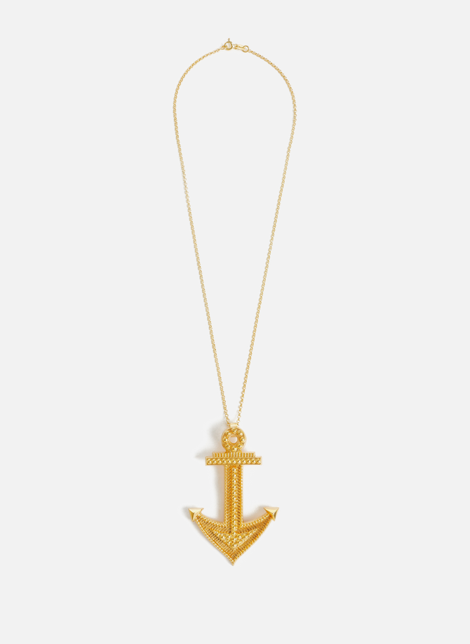 NATIA X LAKO Brass Marine Anchor Necklace