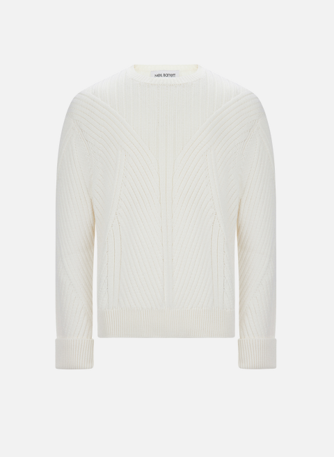 White wool and cotton blend sweaterNEIL BARRETT 