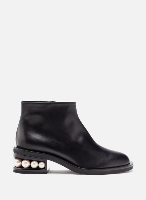 Bottines Casati en cuir de veau et perles Noir by NICHOLAS KIRKWOOD NICHOLAS KIRKWOOD Bottines Casati en cuir de veau et perles Noir