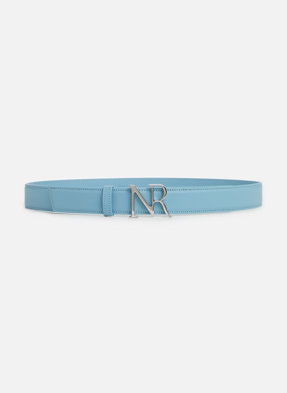 Ceinture en cuir lisse Bleu by NINA RICCI NINA RICCI Ceinture en cuir lisse Bleu