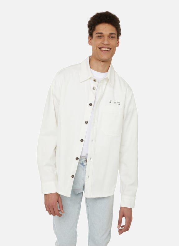Chemise en denim Blanc by OFF-WHITE OFF-WHITE Chemise en denim Blanc