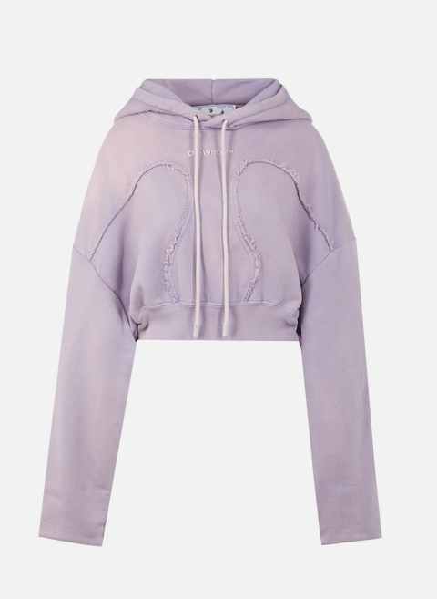 Laundry cropped cotton hoodie VioletOFF-WHITE 