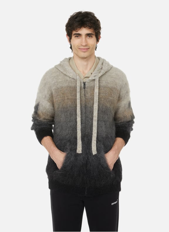 Hoodie en laine mélangée Beige by OFF-WHITE OFF-WHITE Hoodie en laine mélangée Beige