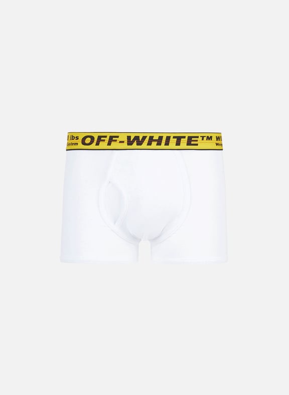 Lot de trois boxers à logo en coton Blanc by OFF WHITE OFF WHITE Lot de trois boxers à logo en coton Blanc