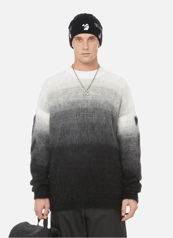 Pull Tie and Dye en laine mélangée Noir by OFF WHITE OFF WHITE Pull Tie and Dye en laine mélangée Noir