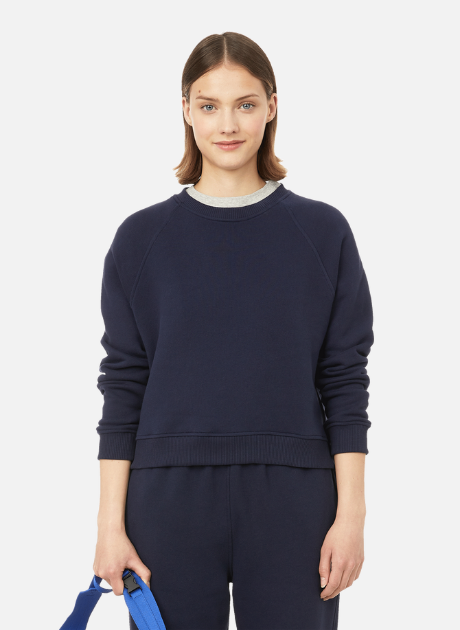 Sweatshirt cropped en coton organique ORGANIC BASICS
