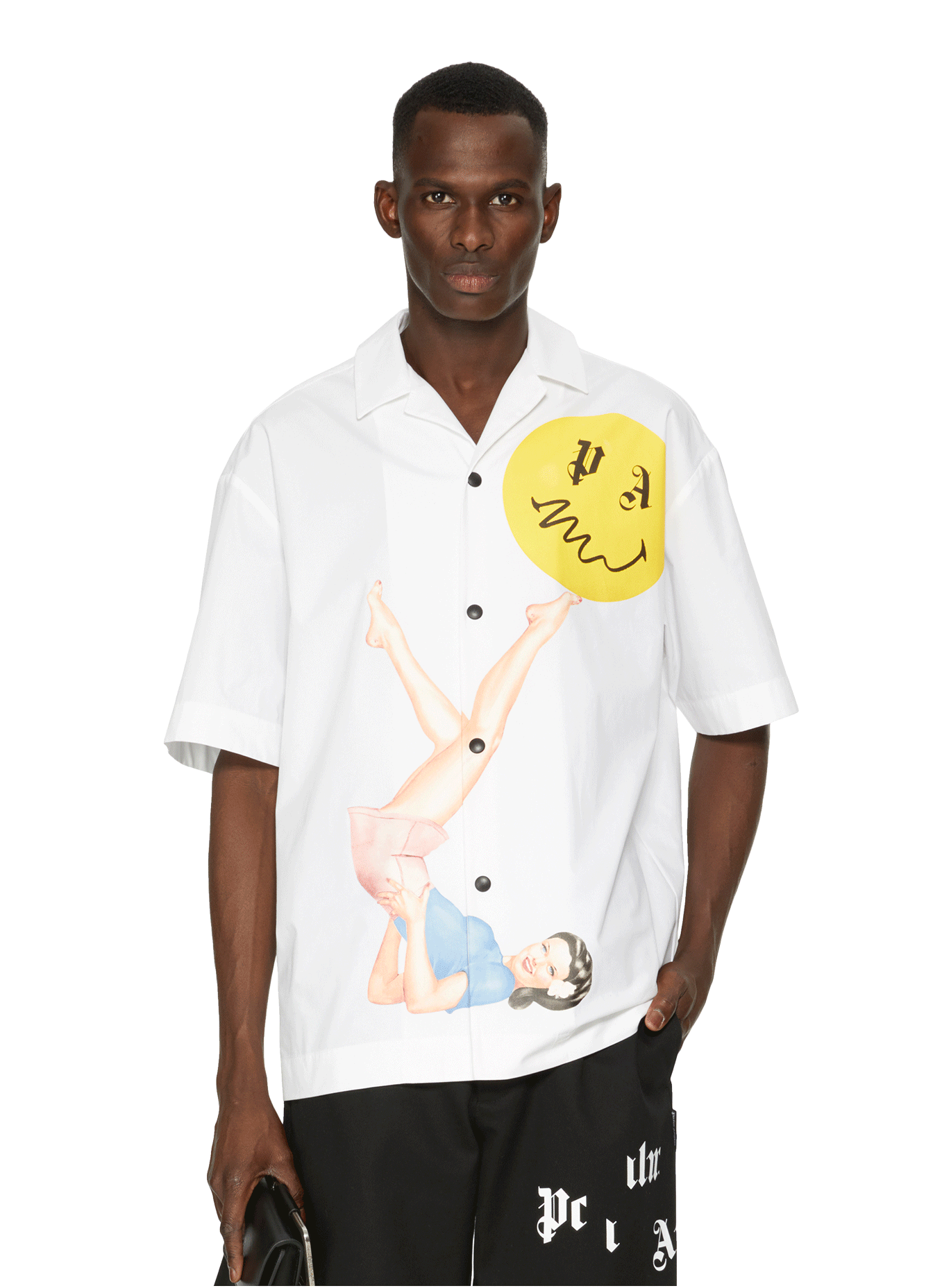 Homme Chemises Chemises Palm Angels Chemise manches courtes imprimé Jean Palm Angels pour homme en coloris Blanc 