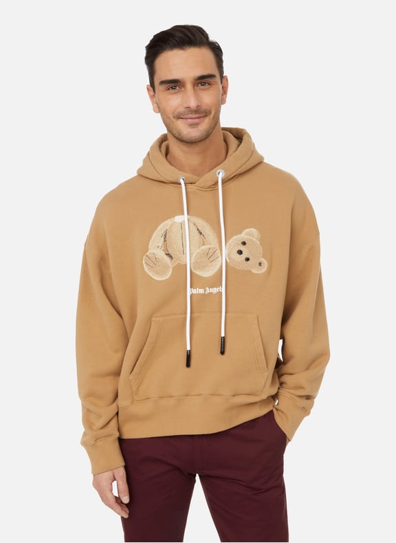 Hoodie en coton Beige by PALM ANGELS PALM ANGELS Hoodie en coton Beige