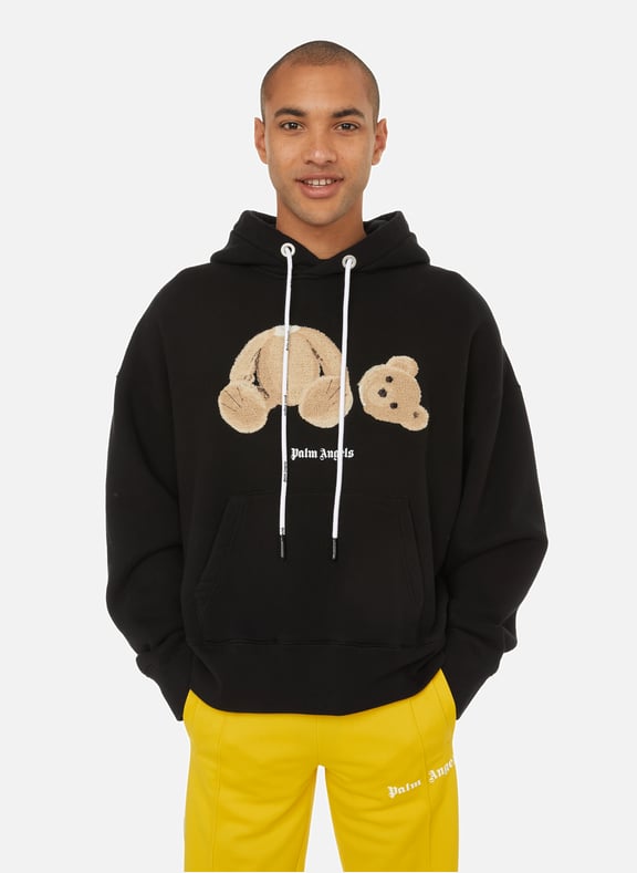 Hoodie en coton Noir by PALM ANGELS PALM ANGELS Hoodie en coton Noir