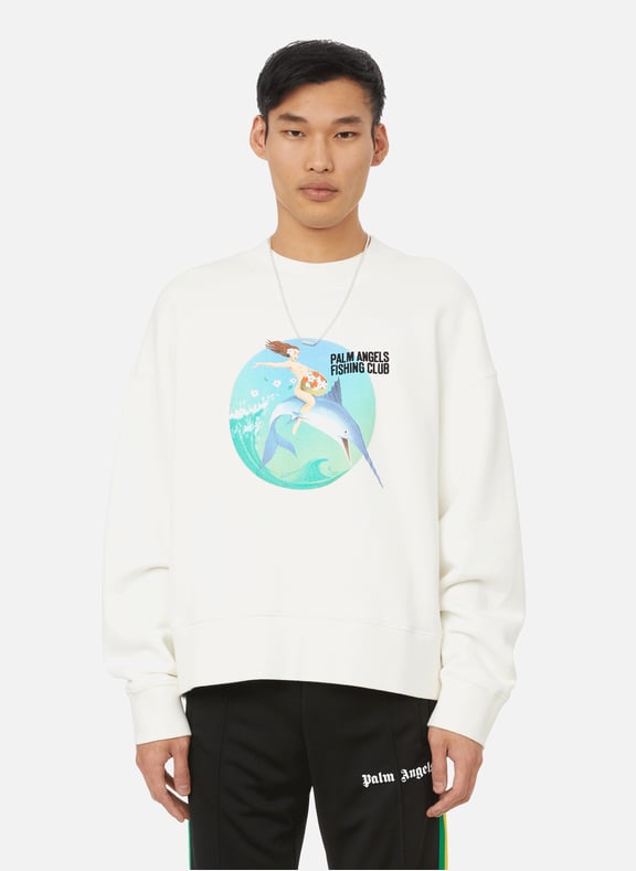 Sweats à imprimé Blanc by PALM ANGELS PALM ANGELS Sweats à imprimé Blanc