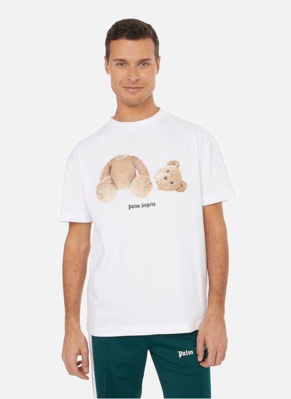 T-shirt à motif en coton Blanc by PALM ANGELS PALM ANGELS T-shirt à motif en coton Blanc