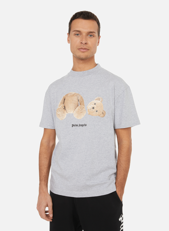 PALM ANGELS T-shirt à motif en coton Gris