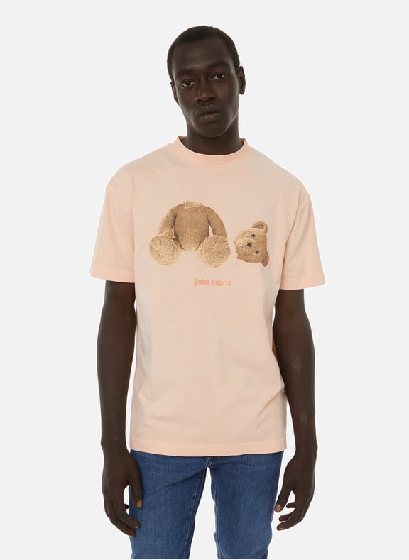 T-shirt à sérigraphie en coton Rose by PALM ANGELS PALM ANGELS T-shirt à sérigraphie en coton Rose