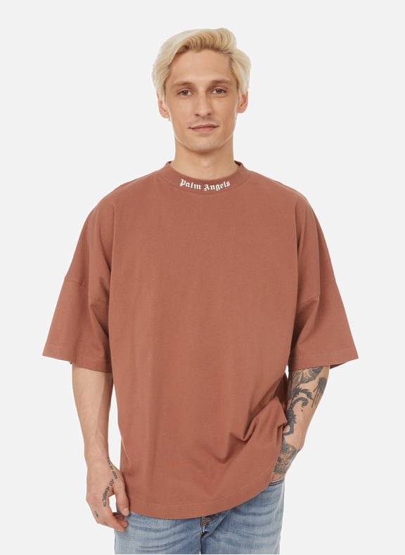 T-shirt oversize en coton Marron by PALM ANGELS PALM ANGELS T-shirt oversize en coton Marron