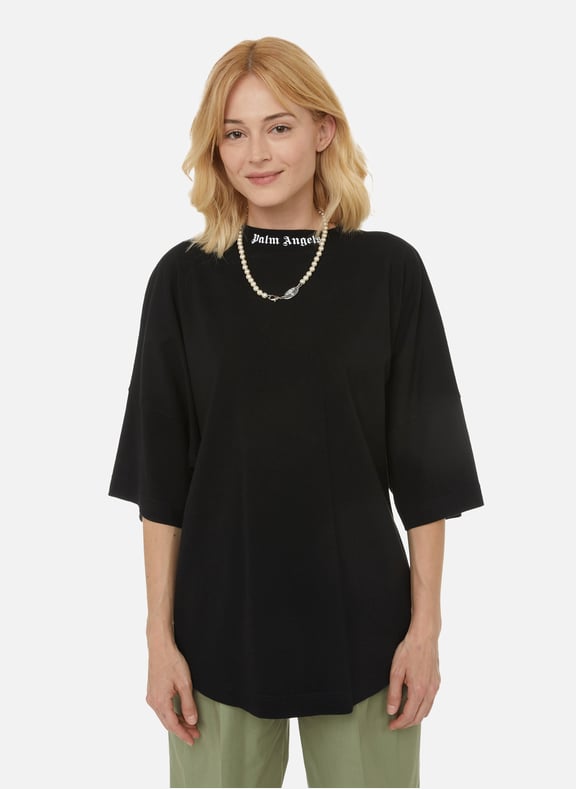 T-shirt oversize en coton Noir by PALM ANGELS PALM ANGELS T-shirt oversize en coton Noir