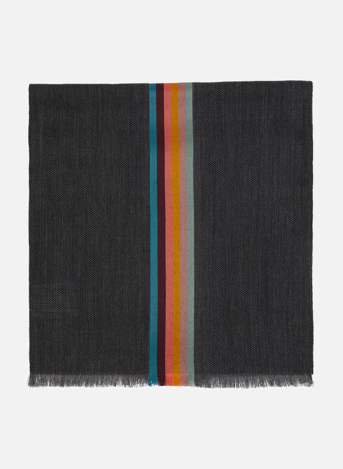 Echarpe Artist Stripes en laine vierge et soie mélangées PAUL SMITH