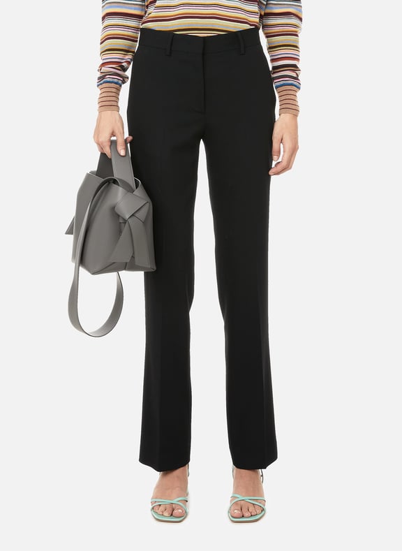 Pantalon cigarette en viscose et laine mélangées Noir by PAUL SMITH PAUL SMITH Pantalon cigarette en viscose et laine mélangées Noir