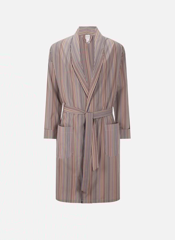 Robe de chambre rayée en coton Multicolore by PAUL SMITH PAUL SMITH Robe de chambre rayée en coton Multicolore