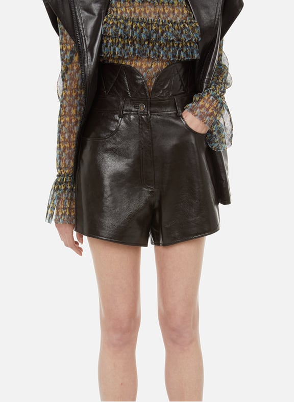 Short en cuir Marron by PHILOSOPHY DI LORENZO PHILOSOPHY DI LORENZO Short en cuir Marron
