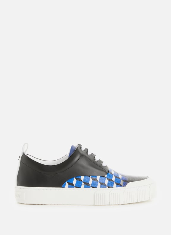 Baskets Ollie en cuir de veau Bleu by PIERRE HARDY PIERRE HARDY Baskets Ollie en cuir de veau Bleu