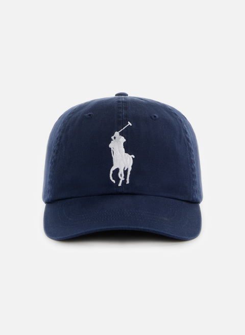قبعة اللاعب ذات الشعار الكبير مصنوعة من القطن BluePOLO RALPH LAUREN 
