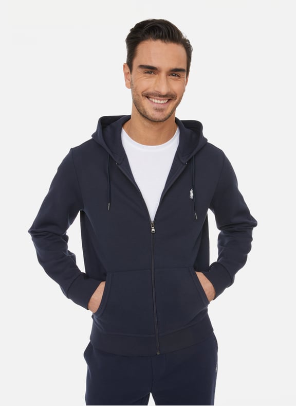 Sweat zippé en coton Bleu by POLO RALPH LAUREN POLO RALPH LAUREN Sweat zippé en coton Bleu