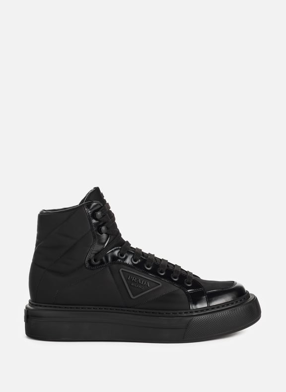 Baskets macro brossées Noir by PRADA PRADA Baskets macro brossées Noir