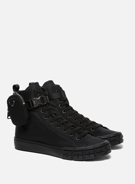 Black high top prada sneakers shop