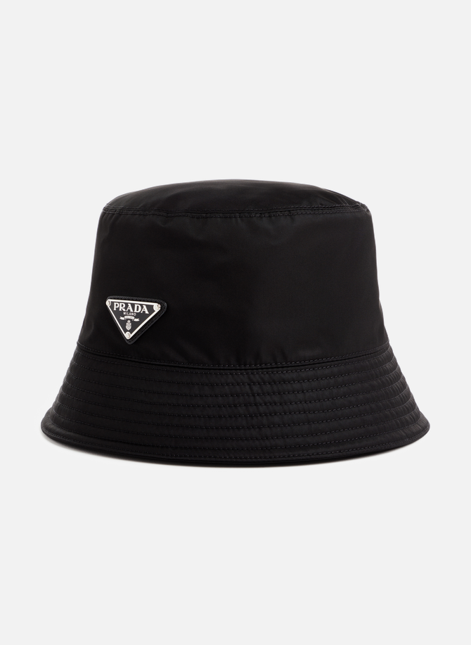 PRADA triangle logo bucket hat